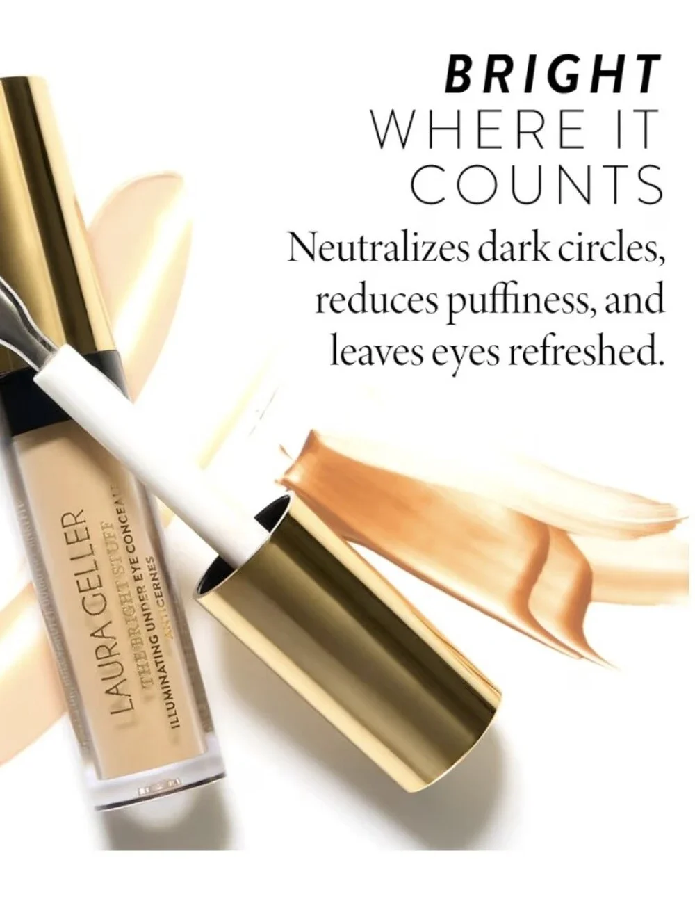 NEW Laura Geller The Bright Stuff Illuminating Under-Eye Concealer: Fair NIB